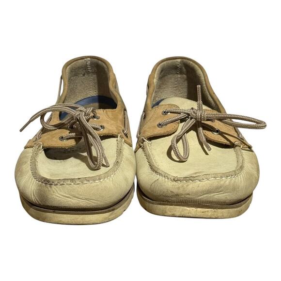 Sperry Top Sider Billfish 3 Eye Boat Shoes Men's Size 13M Tan Leather Slip On - Picture 2 of 8